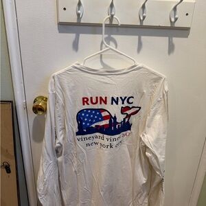 Limited Edition 2017 Run NYC Vineyard Vines White Long Sleeve Shirt